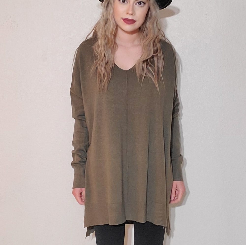 Olive Sweater Top